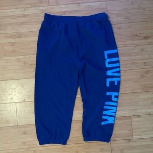 Victoria’s Secret Blue Cropped Sweatpants - XS